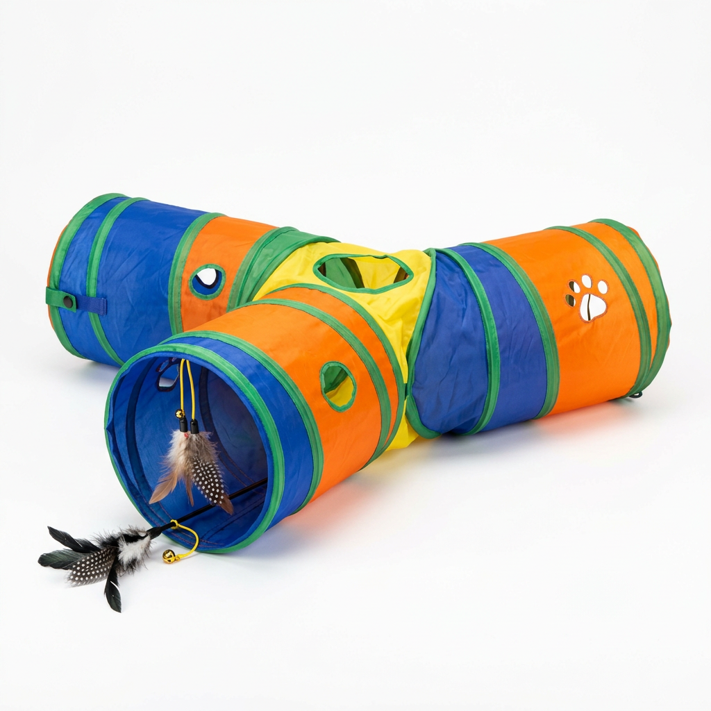 Túnel de Aventura Plegable para Gatos